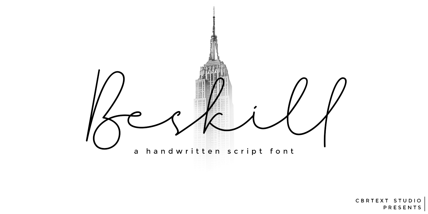 Пример шрифта Beskill